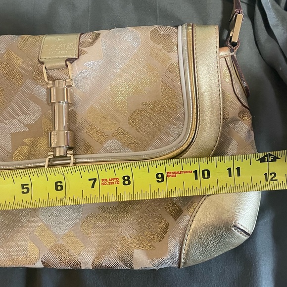 L.A.M.B. by Gwen Stefani Metallic Gold Handbag. Gold and Silver Metallic Glam - Picture 15 of 16